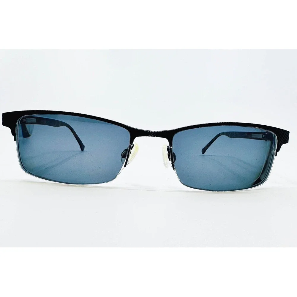 Marc Ecko Sunglasses Mens Black Tortoise Rectangle Semi-Rimless 55-19-145